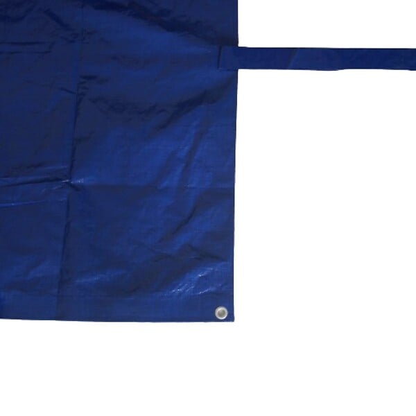 TECPLAST - Bâche piscine rectangulaire 6 x 10m Bleue marine avec filet d'écoulement résistance 140g/m2 - large