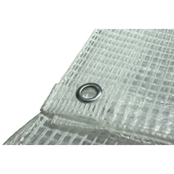 TECPLAST - Bâche de jardin 4 x 6 m Armée transparente en polyéthylène 170g/m² - large