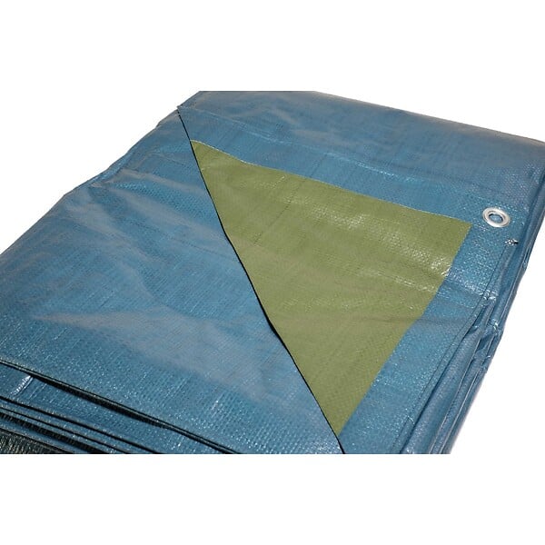 UNIVERS DU PRO - Bâche de jardin 4 x 5 m Bleue et verte Etanche Polyéthylène 150g/m² - large