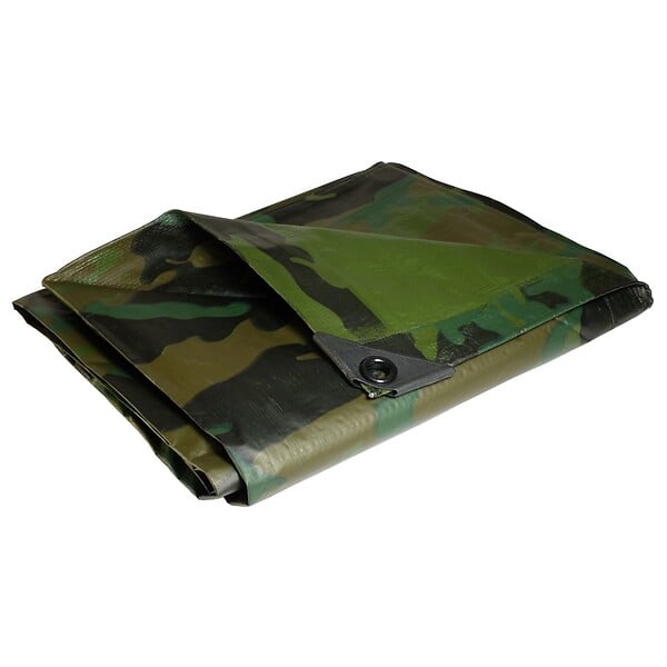 TECPLAST - Bâche de camouflage militaire 1,8x3 m Verte et Noire Polyéthylène 140g/m² KZ GARDEN - large