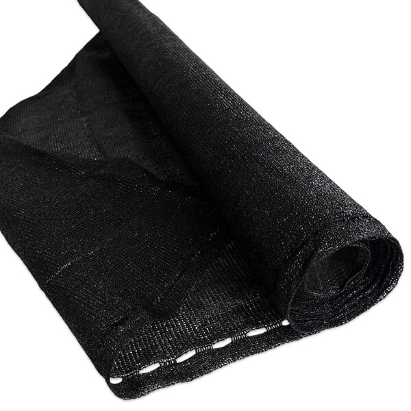 TECPLAST - Bâche brise vue 1,5x10 m Noire Polyéthylène renforcée Occultant Jardin - large