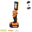 VILLAGER - Lampe d'inspection électrique sans fil 18V pliante et tournante 180° avec batterie et chargeur Fuse VLN 9120. - vignette