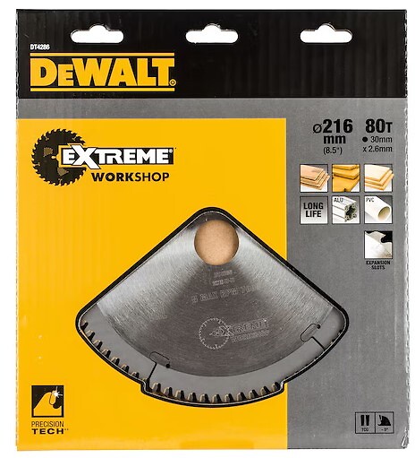 DEWALT - Lame de scie circulaire stationnaire  DEWALT 80 dents Extreme Workshop - large