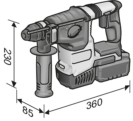 FLEX - Marteau perforateur FLEX CHE 2-26 18.0-EC C SDS-plus 2,6J 18V (vendu sans batterie) - large