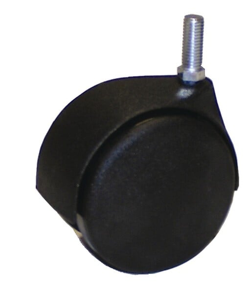 AVL - Roulette pivotante double à tige filetée M10 - AVL - Roue nylon noir Ø 50 - Charge 40 kg - 595525A - large
