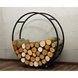 COOK KING - Porte-bûches 'DAISY' en acier pour bûches 20cm : Alliance parfaite entre fonctionnalité et esthétisme - Ø 100 cm - vignette