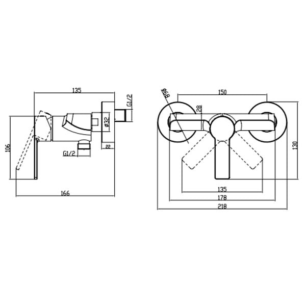 VILLEROY & BOCH - Villeroy & Boch Architectura Mitigeur Monocommande de douche  , Chrome (TVS10300100061) - large