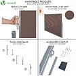 VOUNOT - Paravent retractable avec housse de protection 1.4x3m Marron - vignette