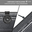 VOUNOT - Brise vue occultant en HDPE 150g/m² 1.8x20m avec attaches de fixation anthracite - vignette