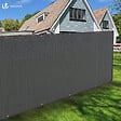 VOUNOT - Brise vue occultant en HDPE 230g/m² 1.8x10m avec attaches de fixation gris - vignette