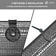 VOUNOT - Brise vue occultant en HDPE 150g/m² 1x10m avec attaches de fixation gris - vignette