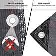 VOUNOT - Brise vue occultant en HDPE 230g/m² 1x10m avec attaches de fixation anthracite - vignette