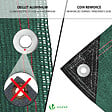 VOUNOT - Brise vue occultant en HDPE 230g/m² 1.8x20m avec attaches de fixation vert - vignette