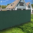 VOUNOT - Brise vue occultant en HDPE 230g/m² 1.5x10m avec attaches de fixation vert - vignette