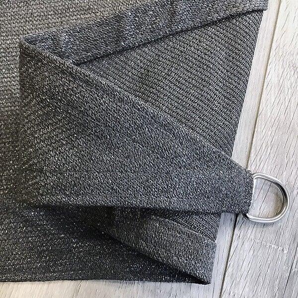COTE STORE - Voile d'ombrage 3 x 3 x 3 m triangulaire 280g/m² - Haute densité résistante au vent - Tissu micro-aéré - Gris - large
