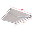 COTE STORE - Store banne manuel 3.6 x 3 m Monobloc pour terrasse - Écru - vignette
