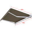 COTE STORE - Store banne manuel 4 x 3 m Monobloc pour terrasse - Taupe - vignette