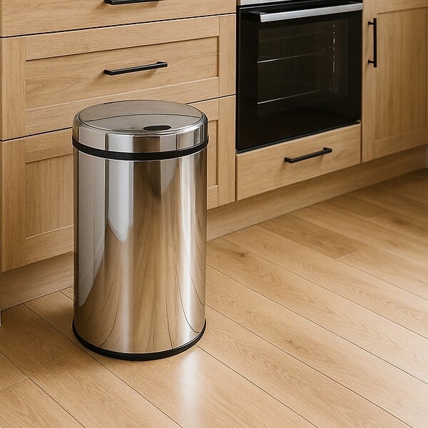KITCHEN MOVE - Poubelle automatique inox ARTIC argent 30L - large