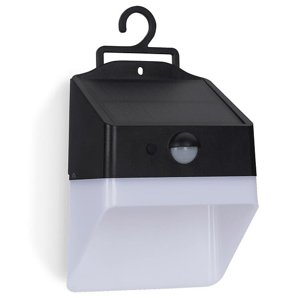 ASLO - Applique murale Led d'extérieur solaire Noire 2WDétecteur de mouvement Angle120° IP65 ASLO - large