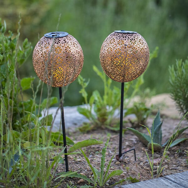 LUMISKY - 2 Balises solaires à planter AGADIR H45cm - large