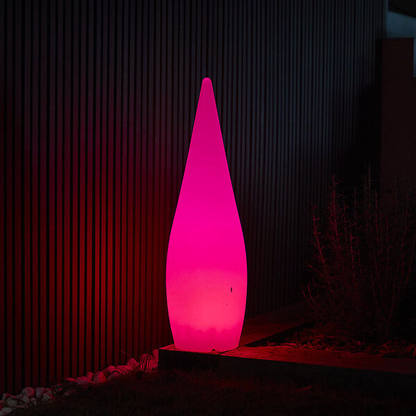 LUMISKY - Lampadaire d'extérieur sans fil CLASSY RGB H120cm - large