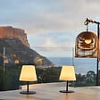 LUMISKY - 2 Lampes de table sans fil TWINS Gris H16cm - vignette
