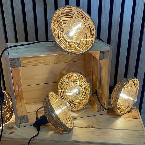 LUMISKY - Guirlande abat-jour COTTAGE 10 globes 5.70M - large