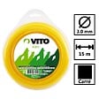 VITO - Fil nylon carré pour débroussailleuse - longueur 15m - diamètre 3mm VITO - vignette