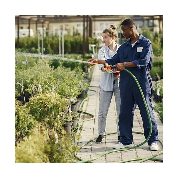 VITO - Tuyau d'arrosage 15mm 10 m KIT PVC lance multi jet + 2 raccords + nez de robinet VITO - large