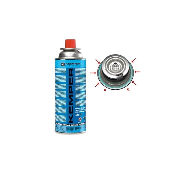KEMPER - Desherbeur thermique piezo Chalumeau gaz + 8 Recharges gaz KEMPER - large