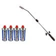 ALPENTECH - Desherbeur thermique piezo Chalumeau gaz + 4 Recharges Desherbant thermique Brule herbes - vignette