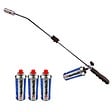 ALPENTECH - Desherbeur thermique piezo Chalumeau gaz + 4 Recharges Desherbant thermique Brule herbes - vignette