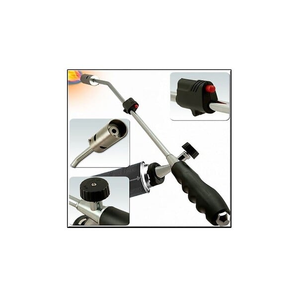 ALPENTECH - Desherbeur thermique piezo Chalumeau gaz + 4 Recharges Desherbant thermique Brule herbes - large
