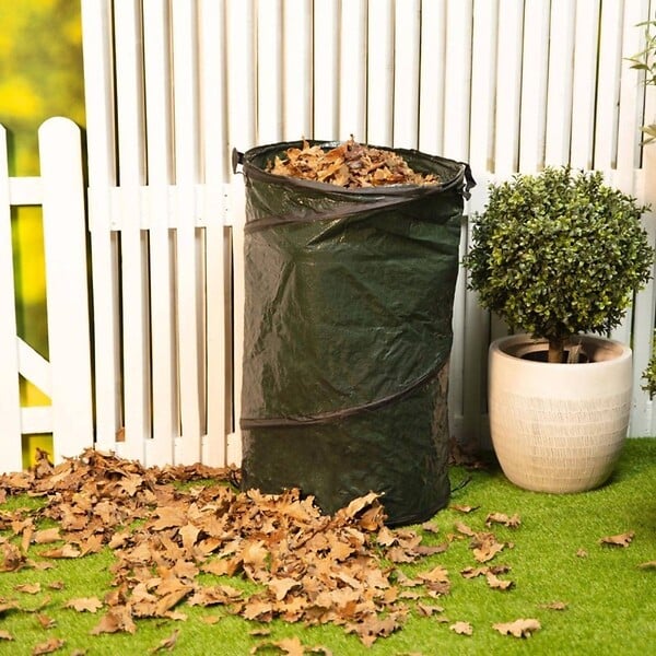 KZ GARDEN - Pack de 4 Sacs à Déchets Verts 120L Sac Pliable Compost Gravat Poignées Poubelle Tri Plastique Nettoyage Jardin - large