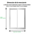 GD MENUISERIES - Fenetre Coulissante Aluminium H105 x L100 cm Blanc 2 vantaux - vignette