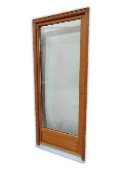 GD MENUISERIES - Porte Fenetre Bois 1 Vantail H215 x L90 cm Côte Tableau Tirant Droite - large