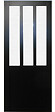 GD MENUISERIES - Porte Coulissante Atelier Noir vitre depoli H204 x L73 cm - vignette