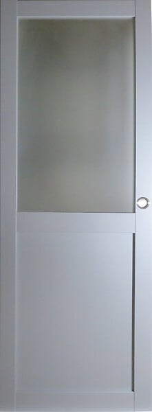 GD MENUISERIES - Porte Coulissante Athena Gris Clair Vitrée H204 x L83 cm - large