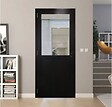 GD MENUISERIES - Bloc Porte Atelier Noir sans meneau H204 x L73 cm Côte Tableau P.Droit - vignette