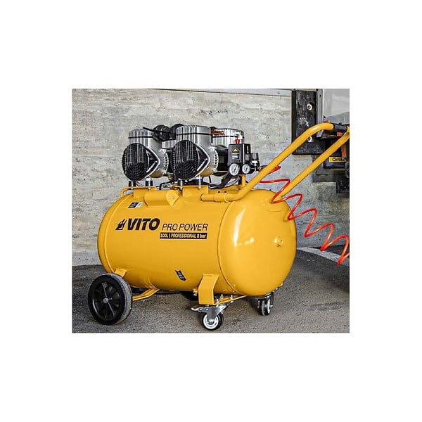 VITO - Compresseur d'air Sans Huile Silencieux 100 Litres 8 Bar 4CV 3KW 115 Psi VITO - large