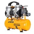 VITO - Compresseur d'Air Silencieux 8L Sans Huile 8 bar 1,5 CV / 1,1 kW Gonfleur Electrique Portatif Voiture VITO - vignette