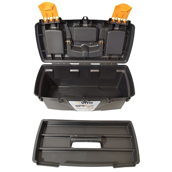 VITO - Boite à outils 16" Mallette de bricolage 410 x 209 x 195 mm 2 organiseurs et porte outils Amovible VITO - large