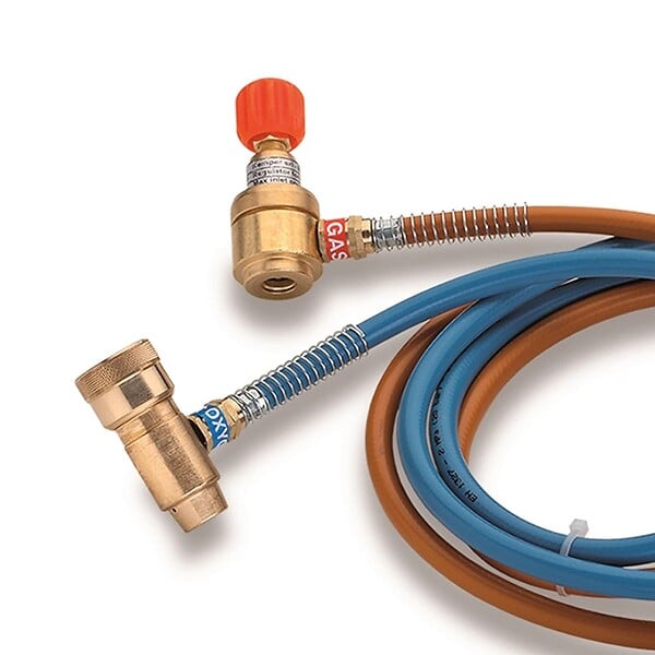 KEMPER - Chalumeau Bi-Gaz Oxygène M10 et Gaz Butane Propane Tuyaux 1.5 m KEMPER - large