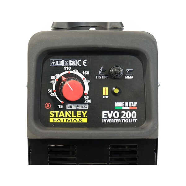 STANLEY - Poste à souder 200 Ampères Soudure MMA/ Tigt Lift 1.6 à 5 mm + Cagoule de soudage Stanley Automatique 9/13 EVO200 STANLEY FATMAX - large