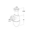 NICOLL - Siphon lavabo à joints intégrés BM211 - Bi-matière - Easyphon - vignette
