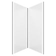 AURLANE - Pack de 2 Panneaux Muraux Aluminium BLANC 90+90x210 cm avec Profilés NOIR MAT - WALL'IT - vignette