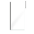 AURLANE - Paroi de Douche 100x200cm Verre Transparent - Profilé + Barre Plafond Noire - FREEDOM 2 BLACK - vignette