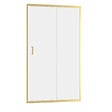 AURLANE - Porte de douche Coulissante 120x200cm - Profilés Or Doré Brossé - Verre Trempé 6mm - GOLDY CRUSH - vignette