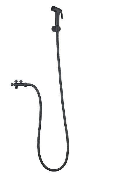 Kit hygiène wc noir mat - large