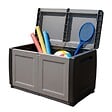 INTEC - Coffre de rangement 230L Coffre de Jardin Gris/Noir 96 x 53 x H57cm Poignées de transport polypropylène INTEC - vignette